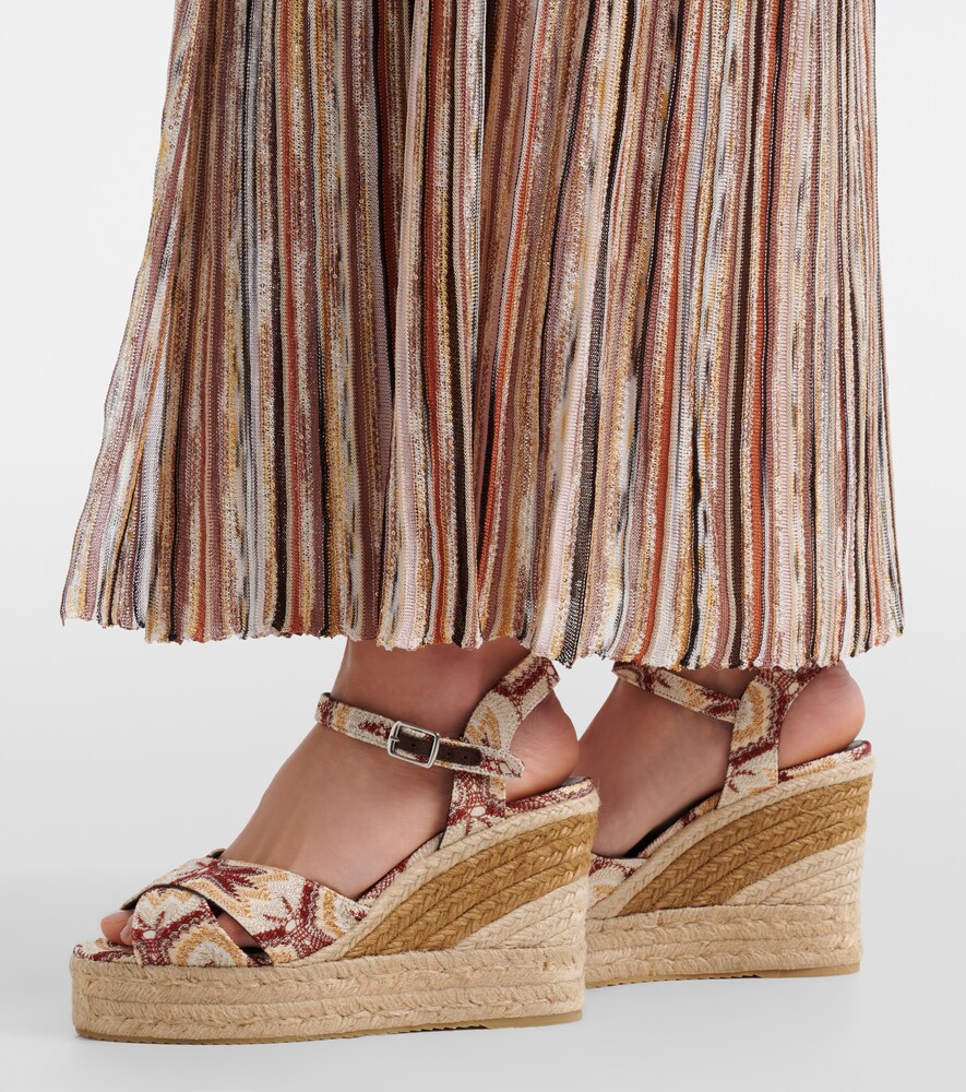 Missoni Carmen 110 lamé espadrille wedges