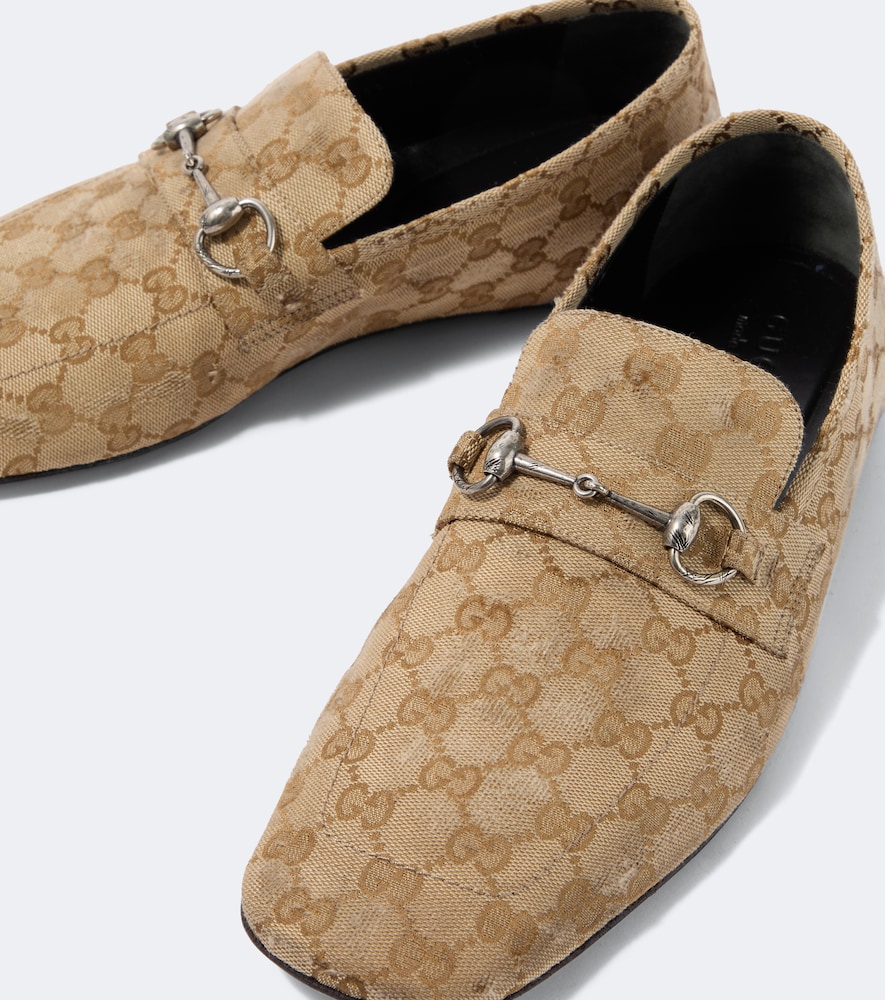  Gucci Gucci Loafers Horsebit Gg Aus Canvas 