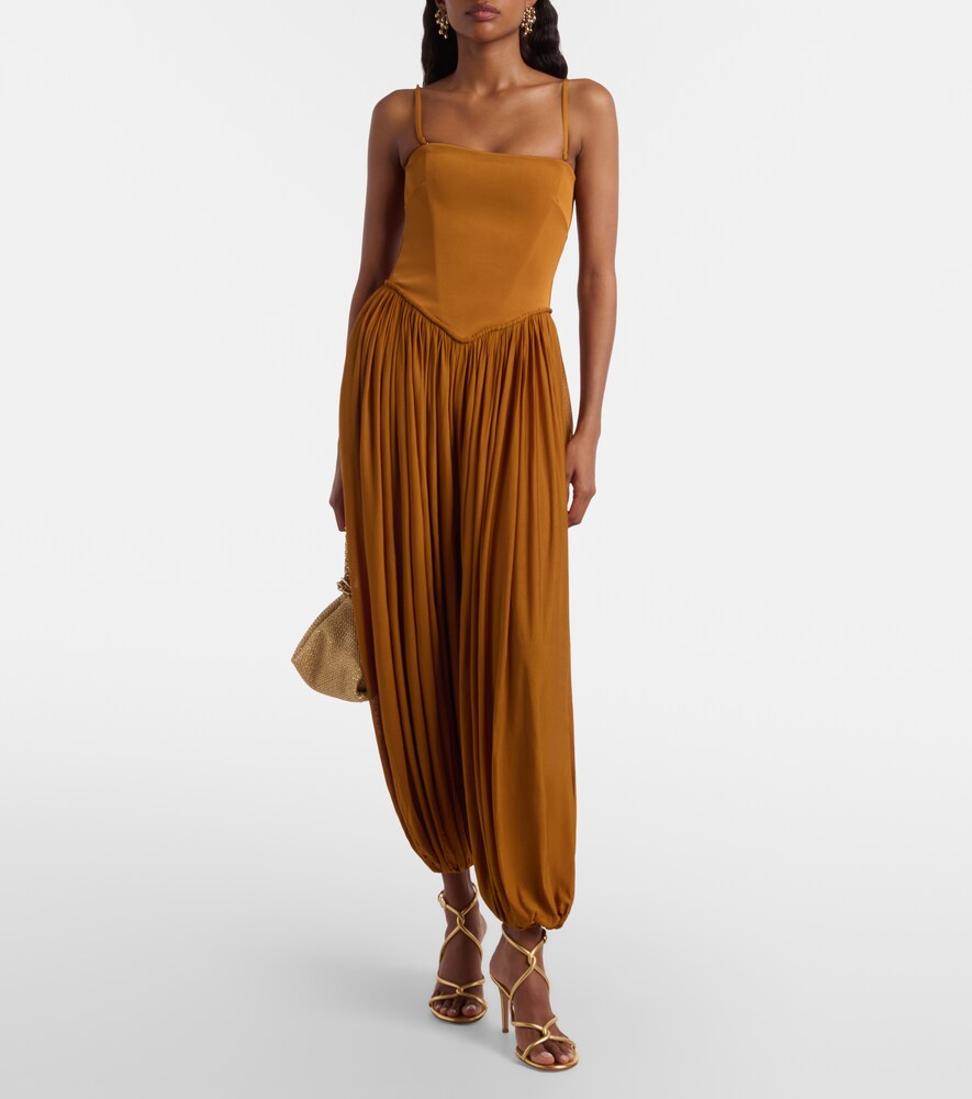 Zimmermann Luna pleated jersey jumpsuit