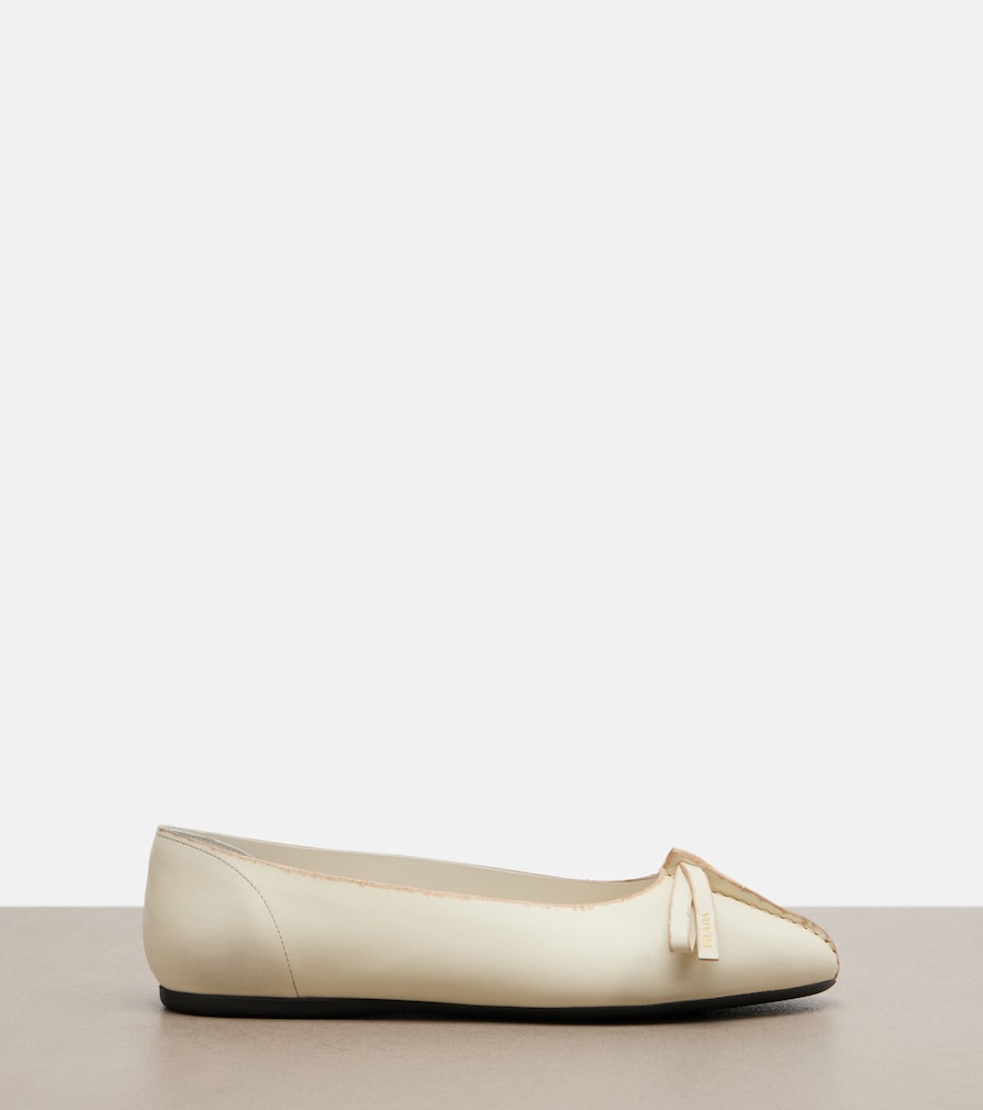  Prada Prada Leather Ballet Flats 
