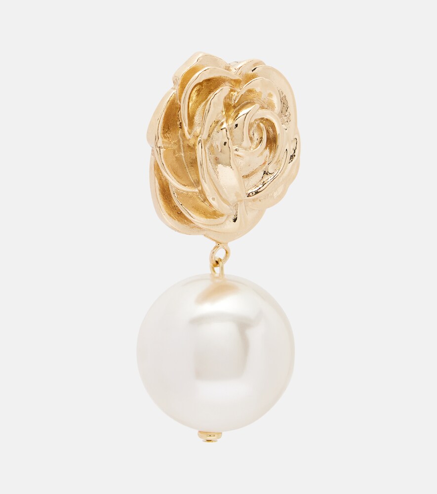  Magda Butrym Magda Butrym Faux Pearl Gold-plated Drop Earrings 