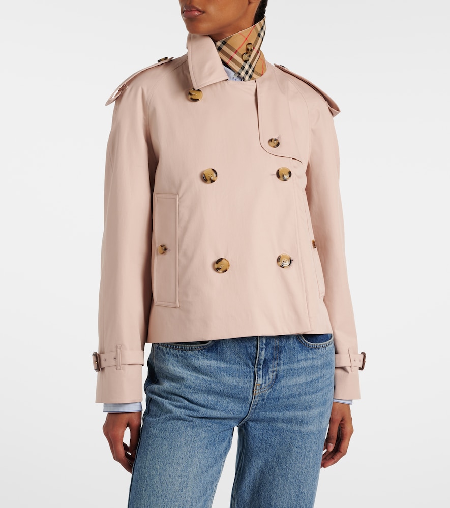 Burberry Cropped cotton gabardine trench coat