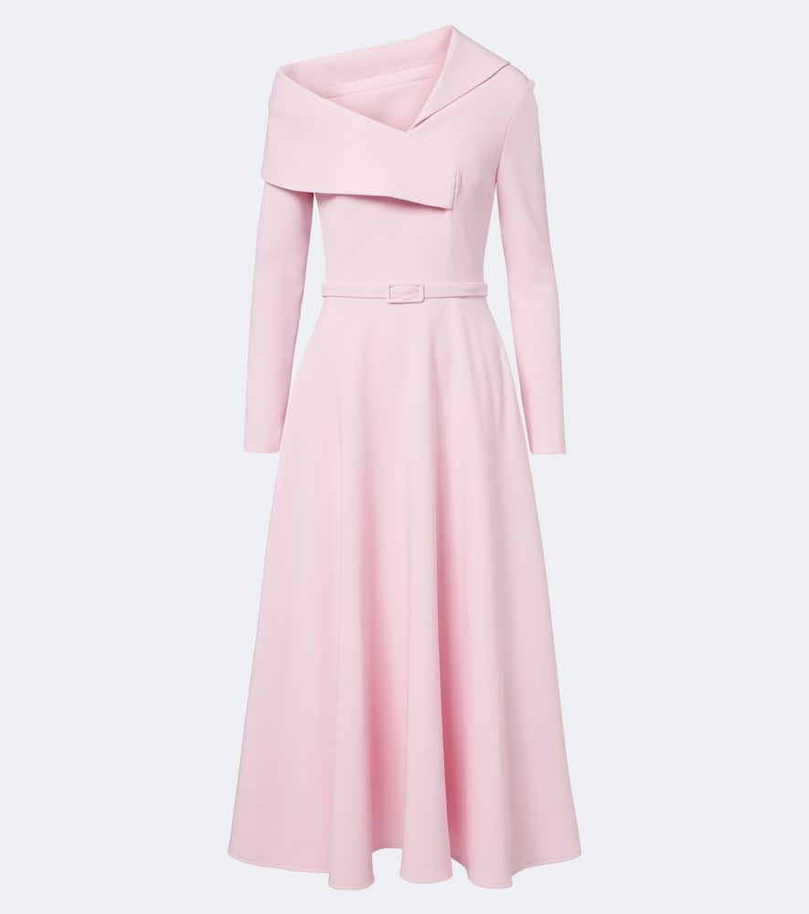 Asymmetrisches Midikleid Odelle aus Crêpe