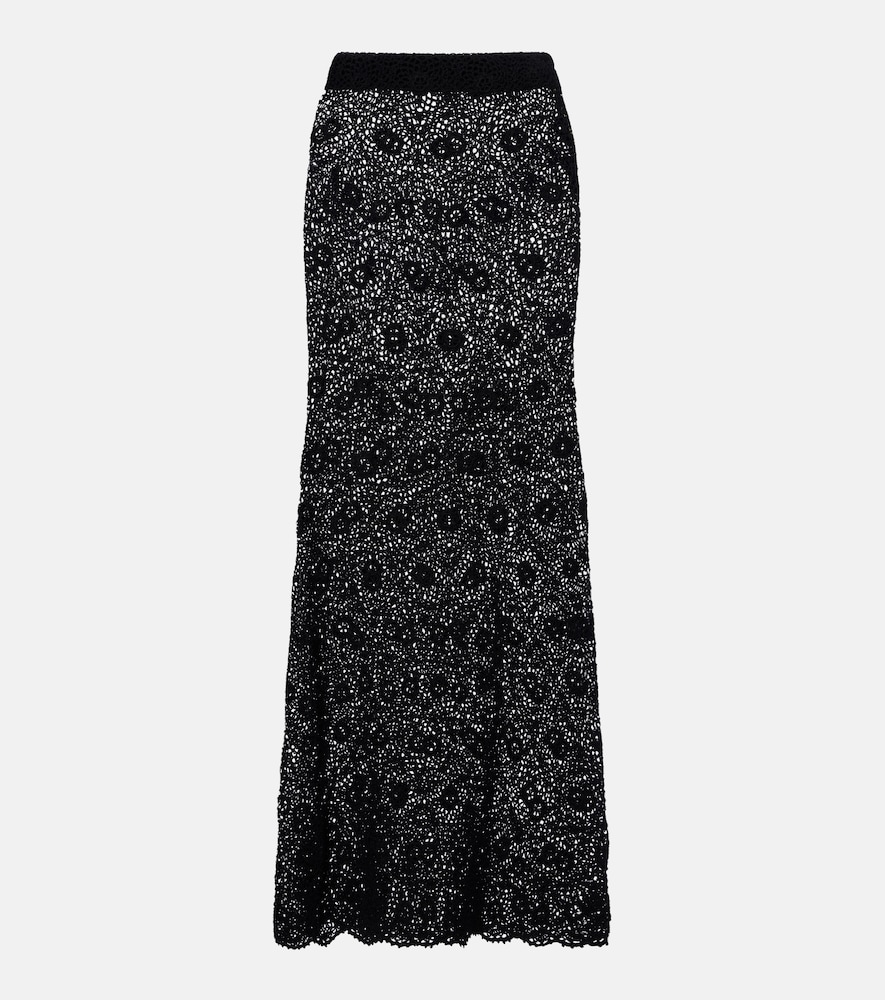 Nili Lotan Nika crochet cotton maxi skirt