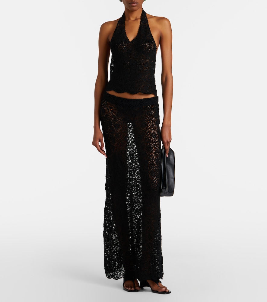 Nili Lotan Nika crochet cotton maxi skirt