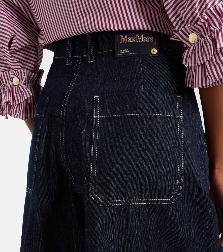  's Max Mara 's Max Mara Quadro Denim Bermuda Shorts 