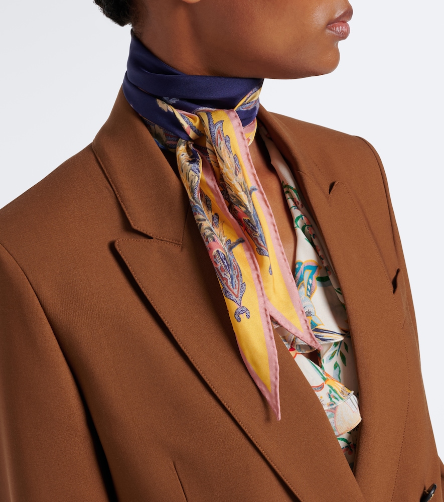 Etro Printed silk twill scarf | Thumbnail 4