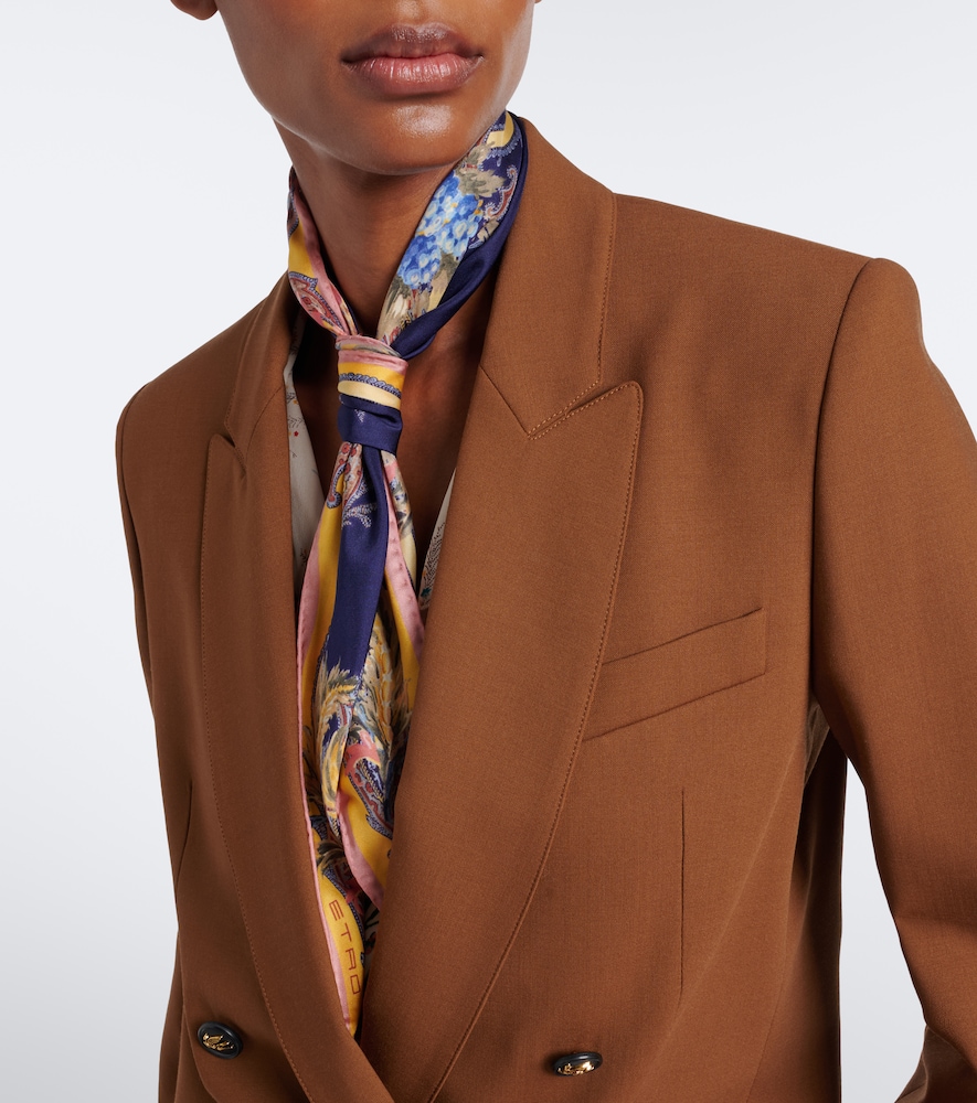 Etro Printed silk twill scarf | Thumbnail 5
