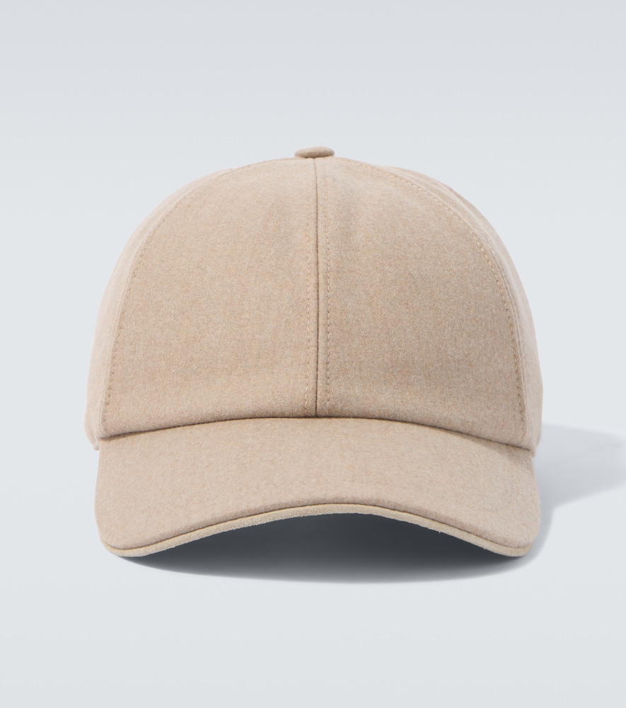 Cappello da baseball in lana, seta e cashmere