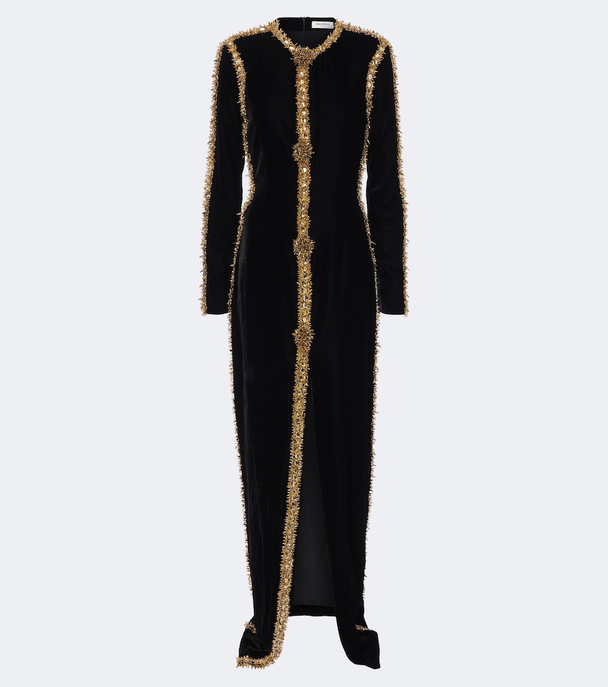 Abito lungo in velluto