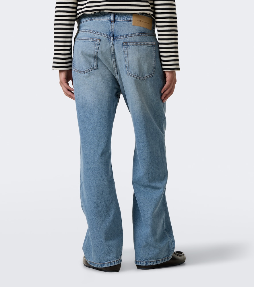 Faded Wide-Leg Jeans
