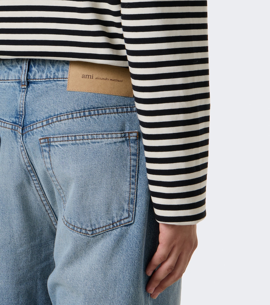 Faded Wide-Leg Jeans