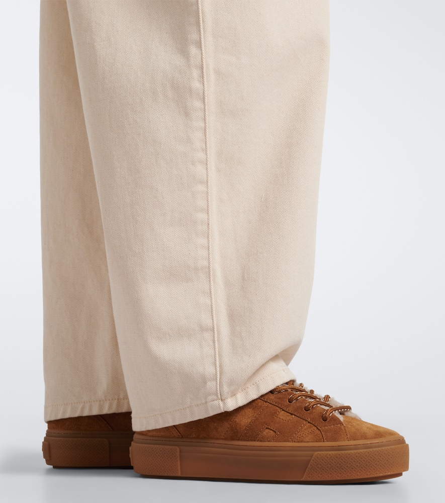 Crosswind Shearling-Trimmed Sneakers