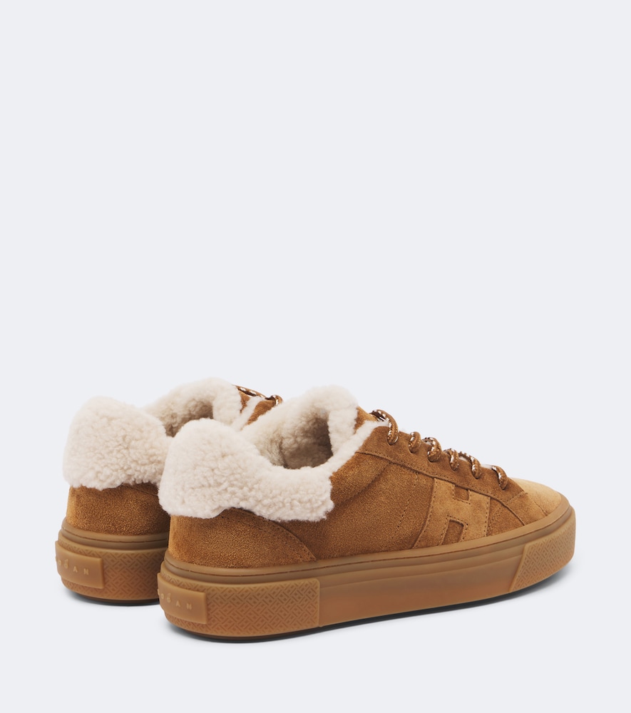 Crosswind Shearling-Trimmed Sneakers