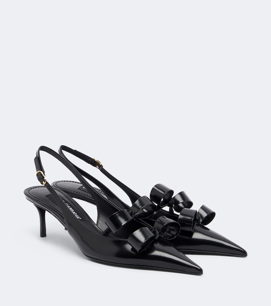 Slingback-Pumps aus Leder