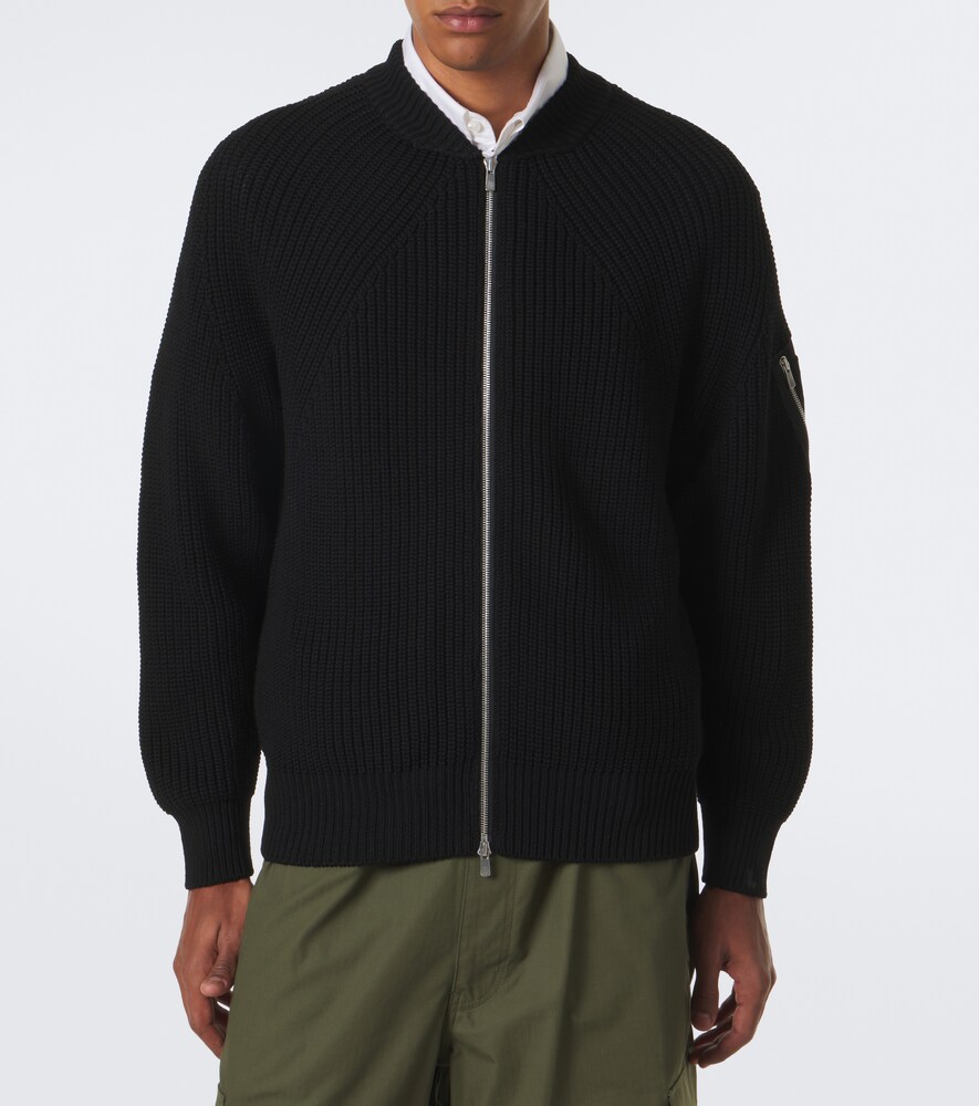 Comme Des Garçons Homme Wool Zip-Up Cardigan