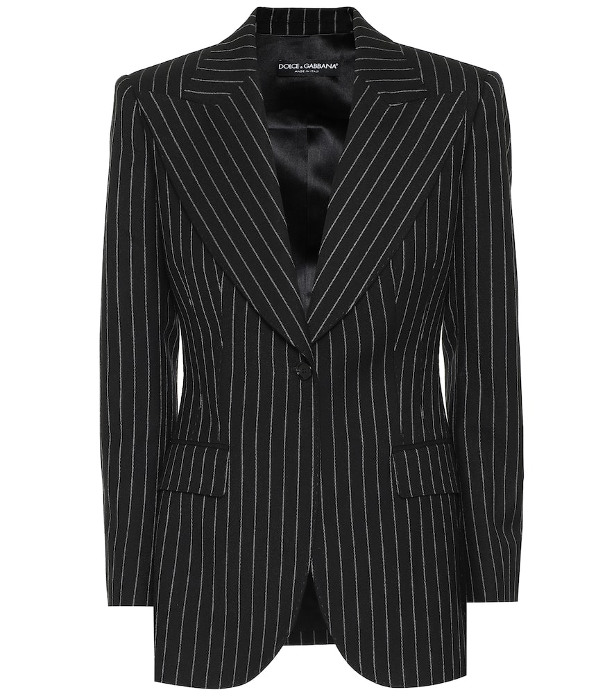 DOLCE & GABBANA PINSTRIPE WOOL-BLEND BLAZER,P00442815