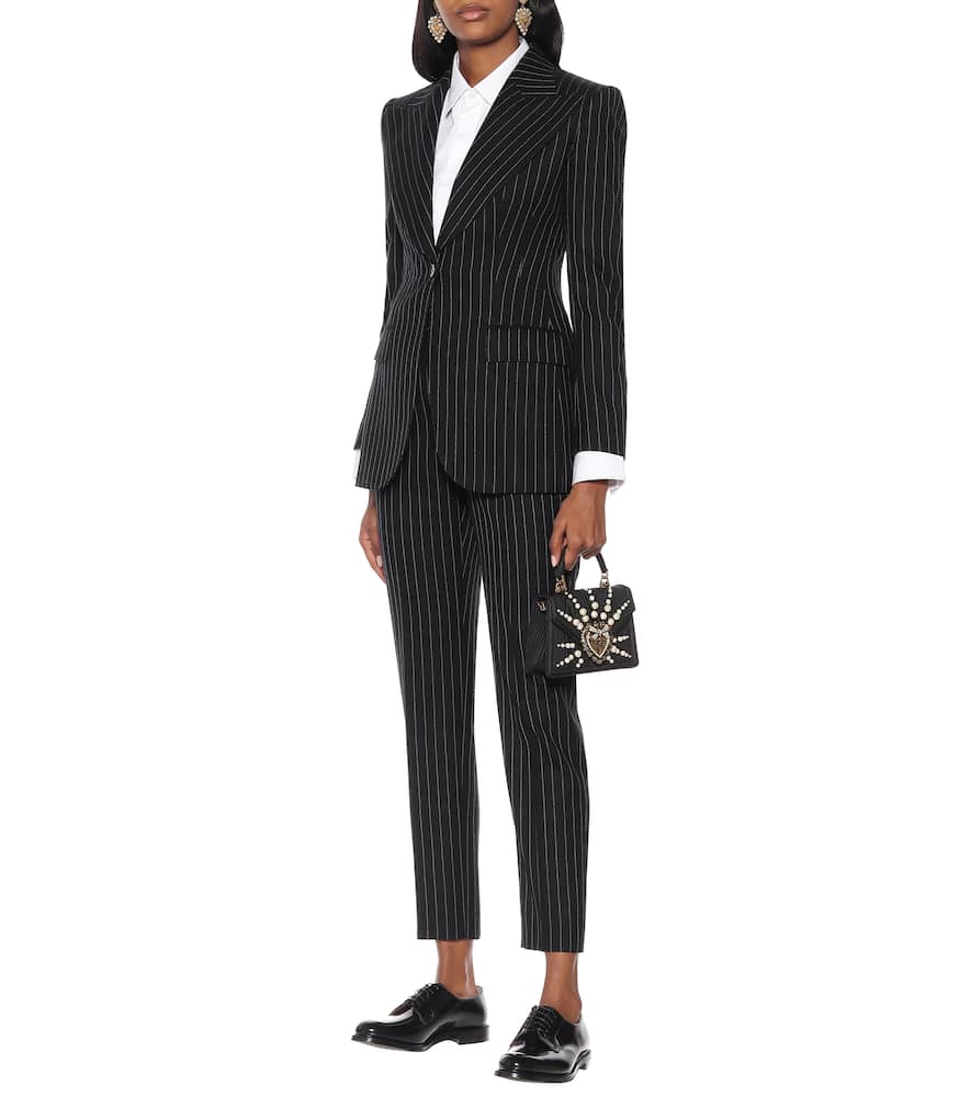 DOLCE & GABBANA PINSTRIPE WOOL-BLEND BLAZER,P00442815