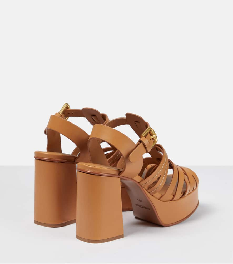 Shop See By Chloé Sierra Leather Sandals In Brown