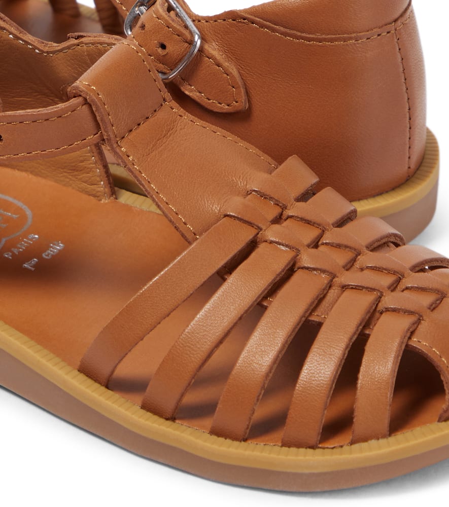 Shop Pom D'api Poppy Pitti Leather Sandals In Nappa Camel