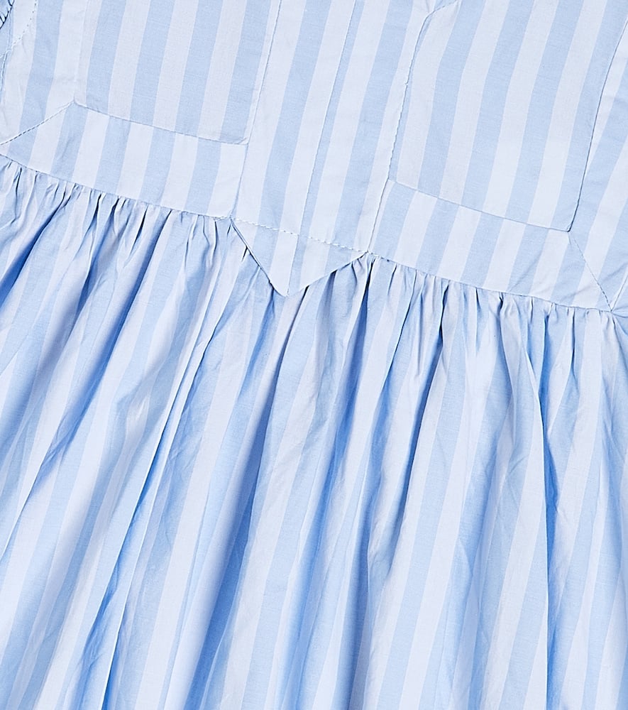 Morley Honey Cassis Striped Cotton Dress In Sky