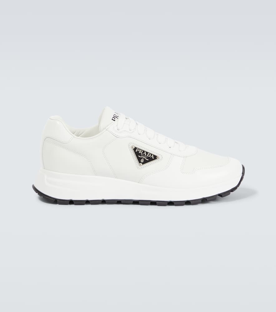Prada White Nylon And Leather Prax 2.0 Sneakers In White