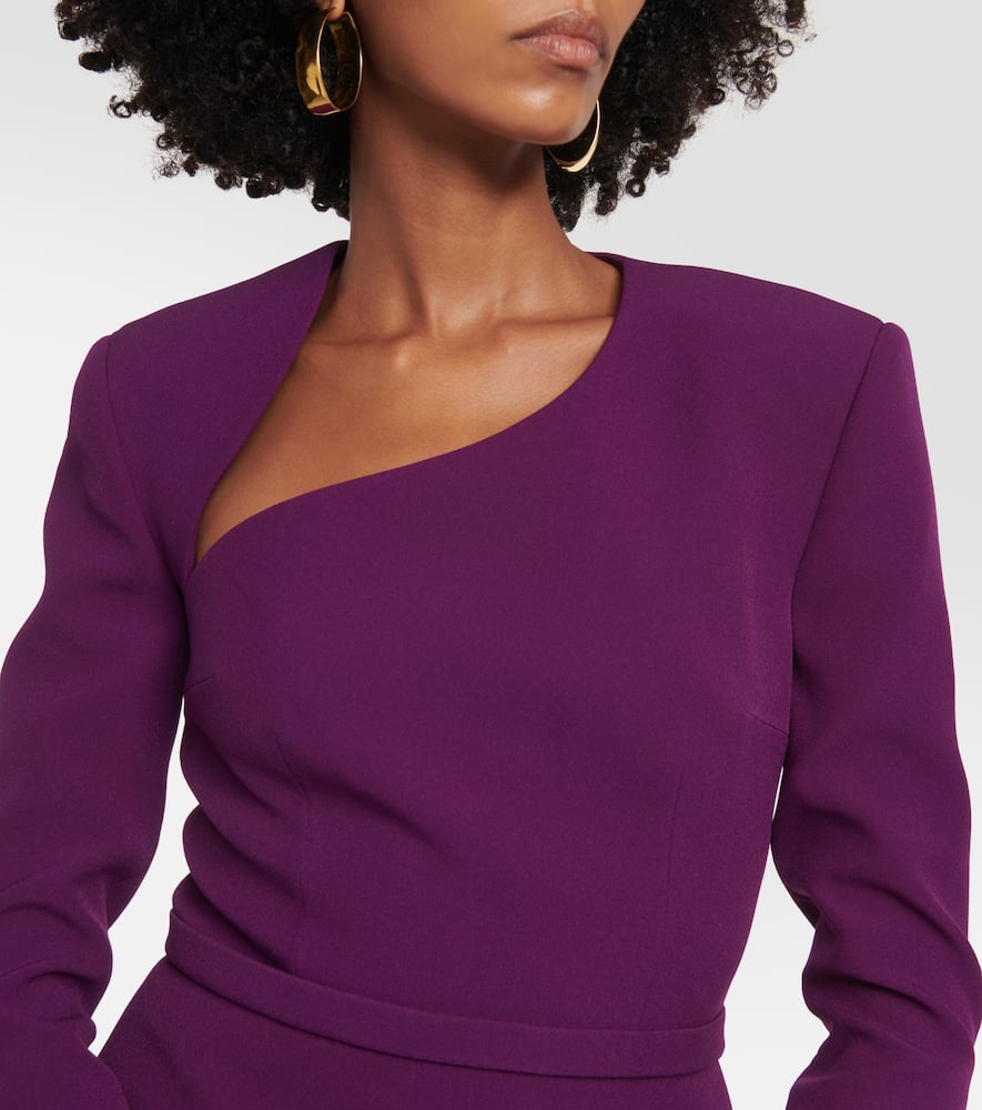 Shop Safiyaa Cutout Crêpe Top In Purple