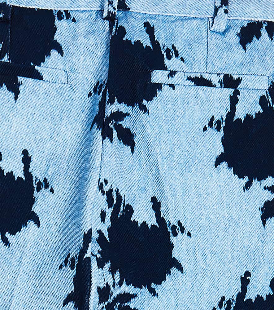 Morley Tatum Roses Pleated Straight Jeans In Blue