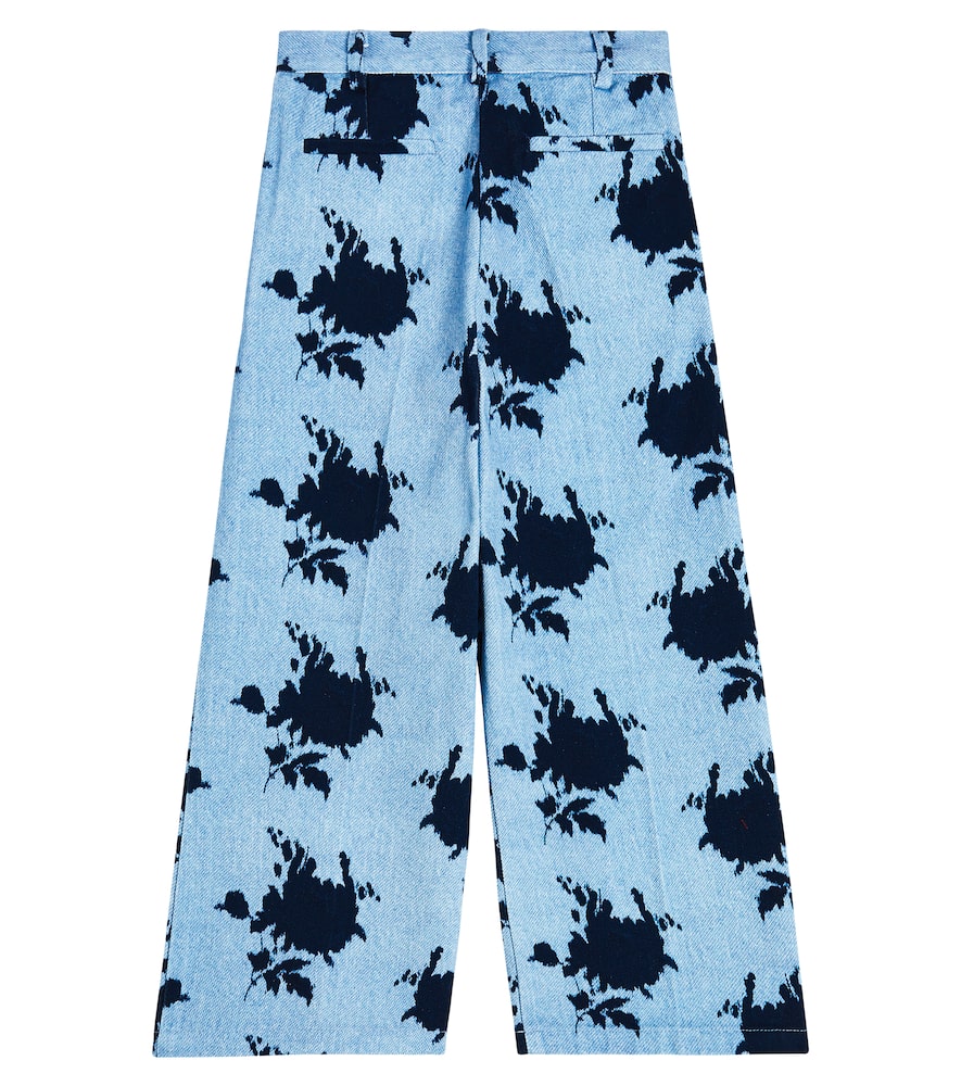 Morley Tatum Roses Pleated Straight Jeans In Blue
