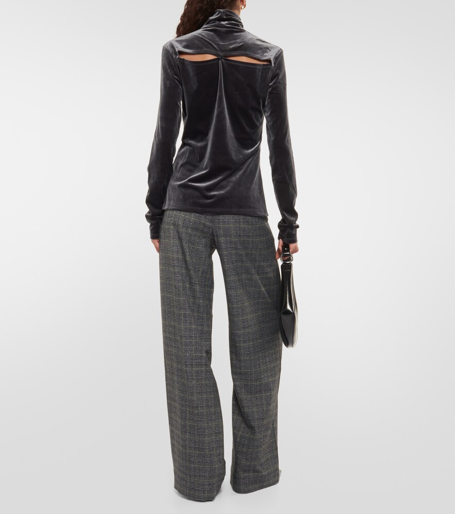White Label Velvet Turtleneck Top
