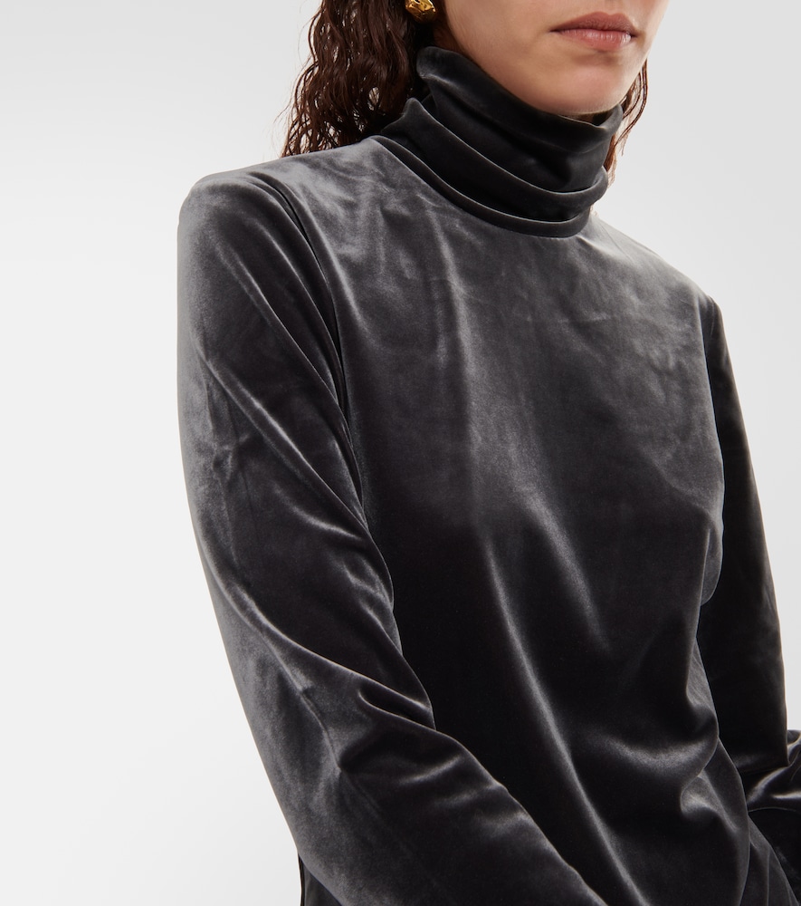 White Label Velvet Turtleneck Top