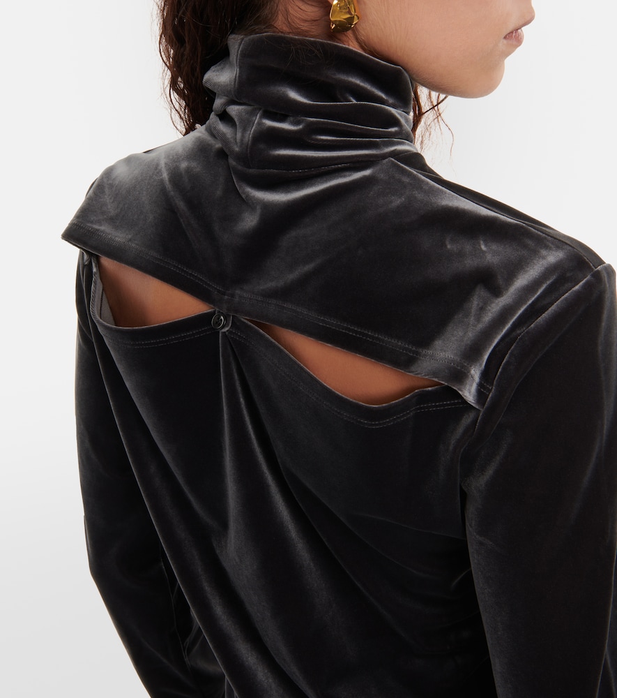 White Label Velvet Turtleneck Top