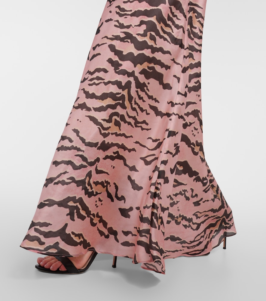  Zimmermann Zimmermann Matchmaker Tiger-print Silk Maxi Skirt 