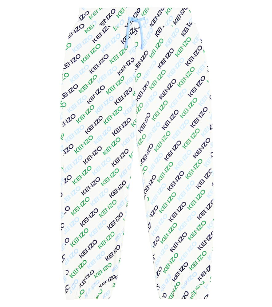 Kenzo Kids Logo cotton jersey sweatpants