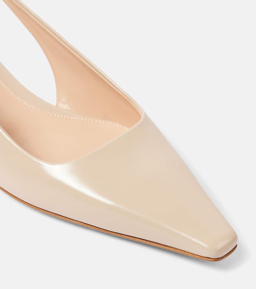Gianvito Rossi Lindsay 20 Patent Leather Slingback Ballet Flats In Brown