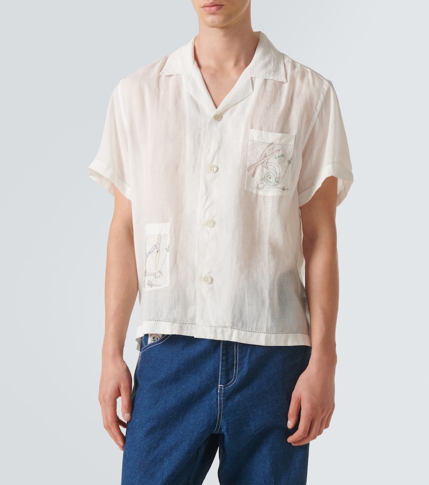  Bode Bode Camisa Bowling Skiers De Lino 