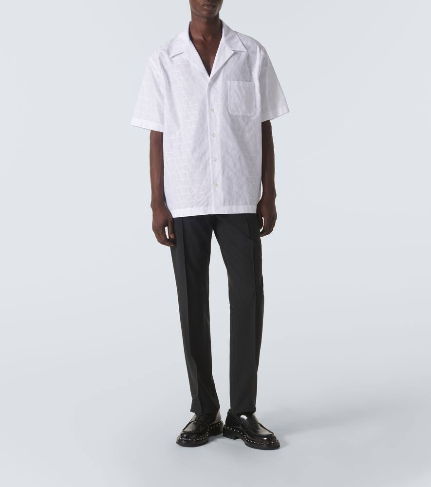 Valentino Wool And Mohair Slim Pants In Schwarz