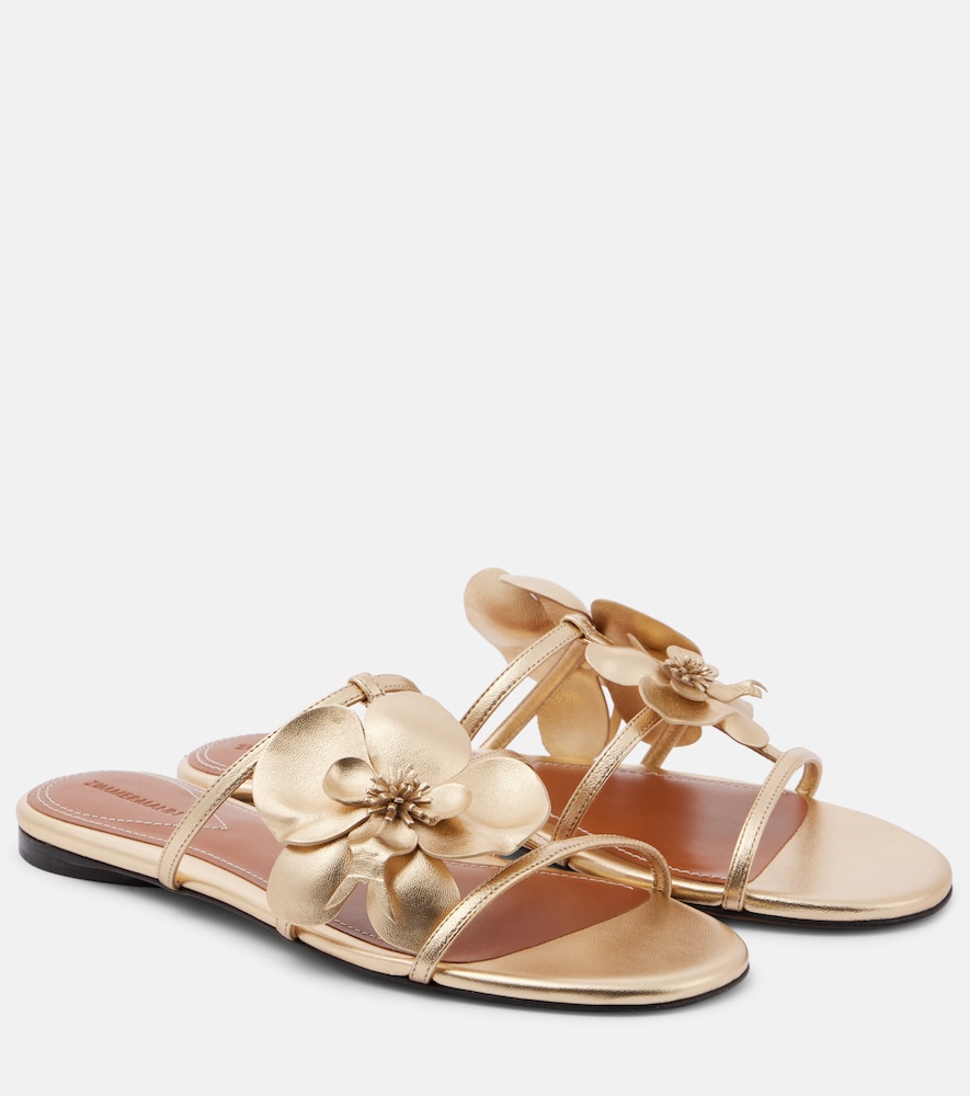 Zimmermann Zimmermann Orchid metallic leather sandals　Zimmermann Orchid メタリックレザーサンダル