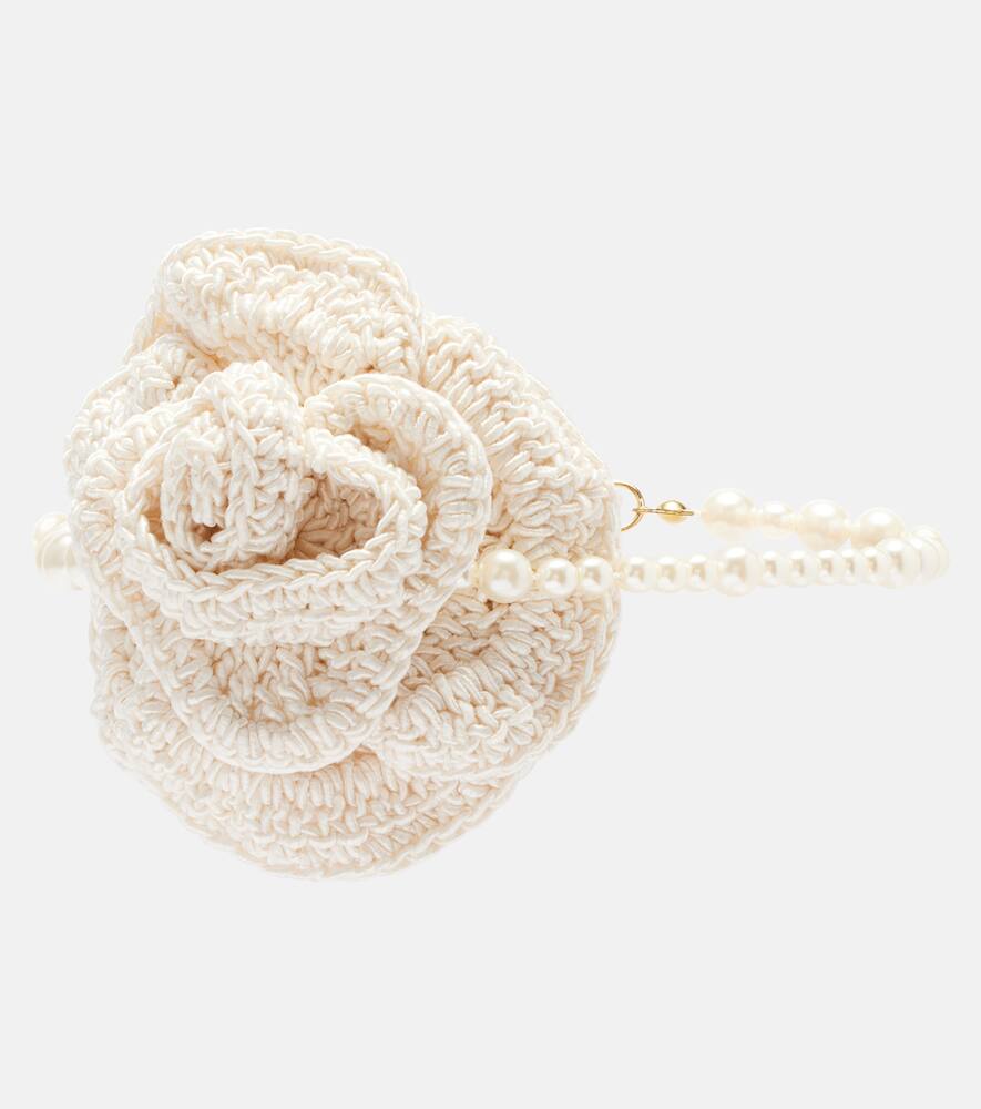 Magda Butrym Crochet faux pearls sterling silver necklace