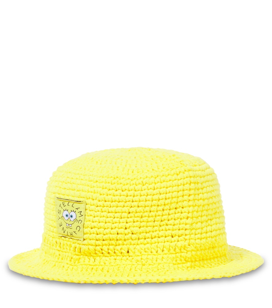  Stella Mccartney Kids Stella Mccartney Kids X Spongebob Crochet Bucket Hat 