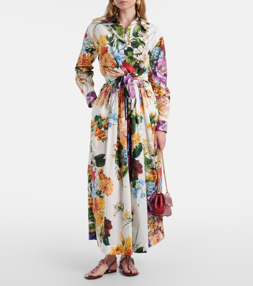 Dolce & Gabbana Cropped floral cotton shirt