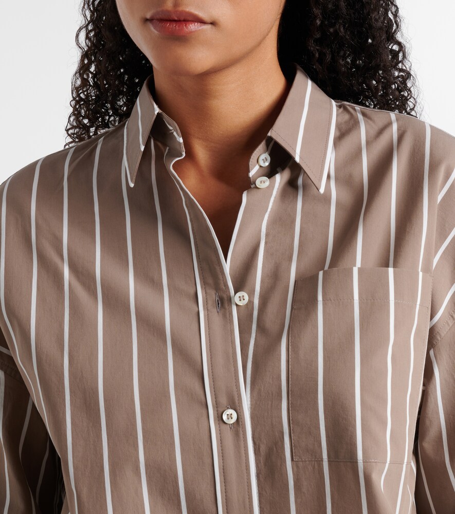 Monili Striped Cotton-Blend Poplin Shirt