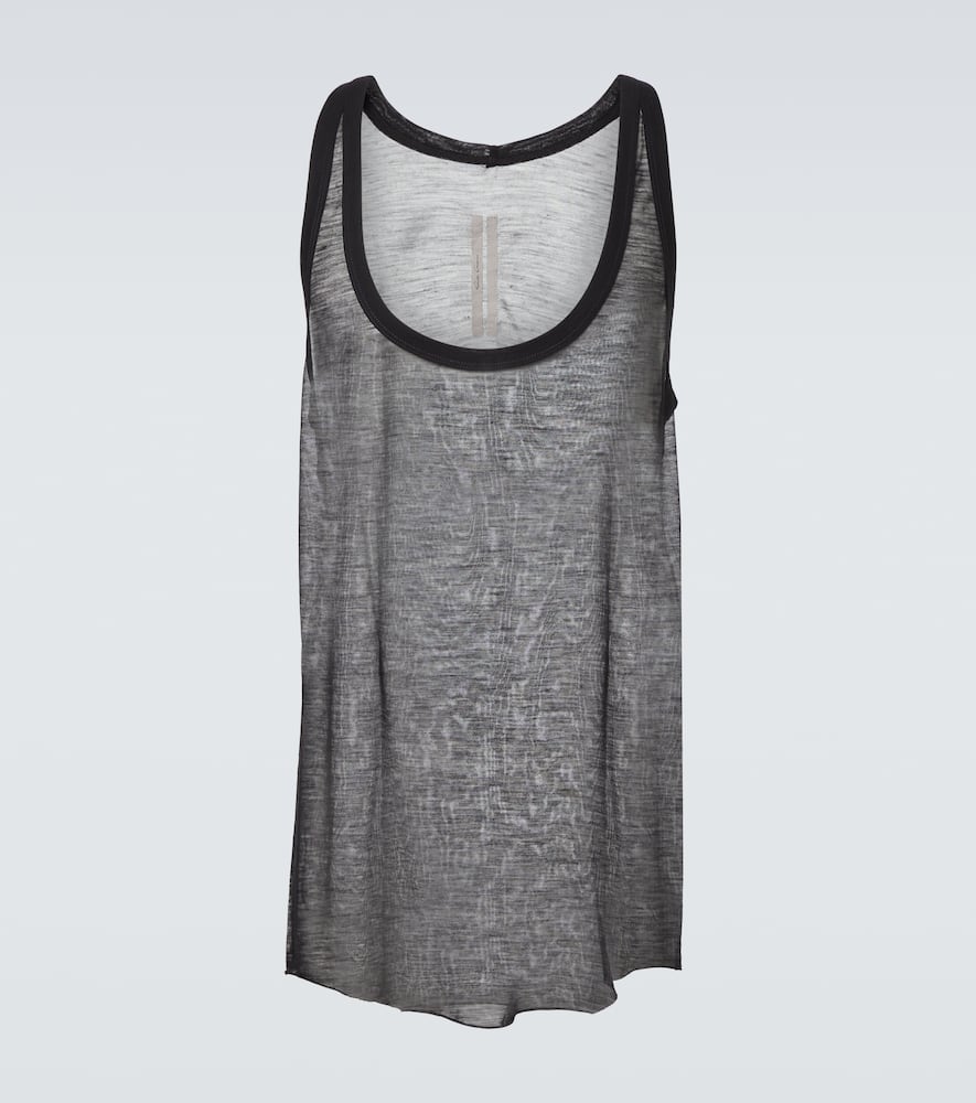 Rick Owens Wool-blend Tank Top In Black