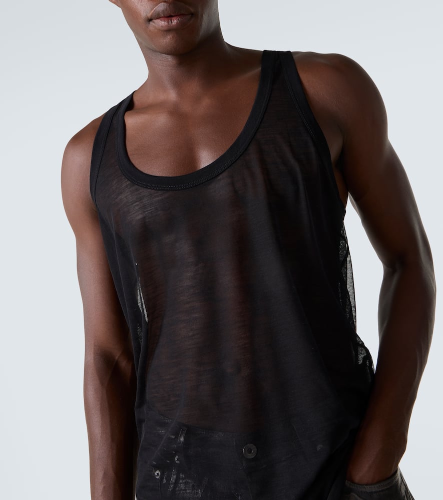 Rick Owens Wool-blend Tank Top In Black