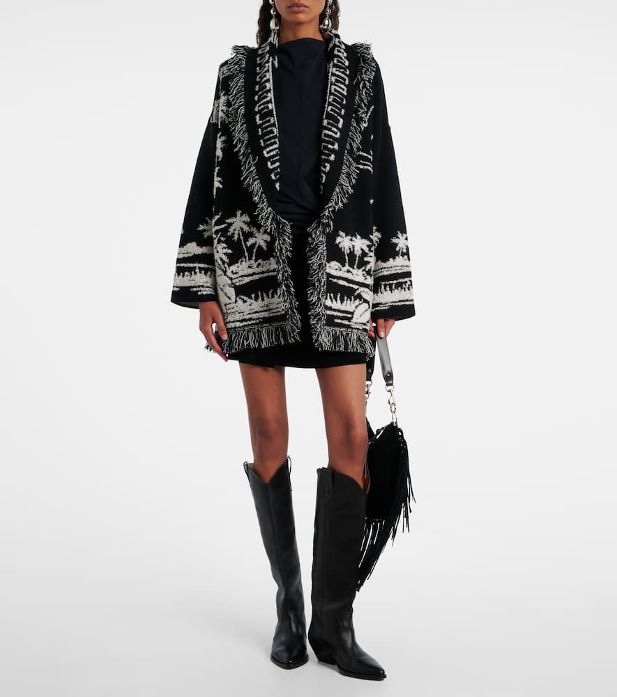 Alanui Palm Grove Tales Cardigan In Black