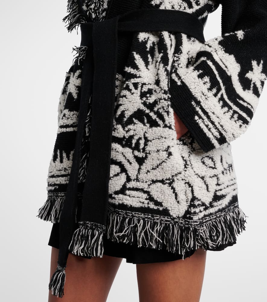 Alanui Palm Grove Tales Cardigan In Black