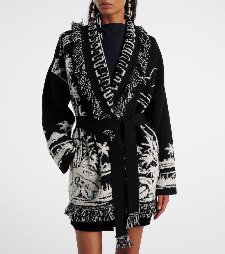 Alanui Palm Grove Tales Cardigan In Black