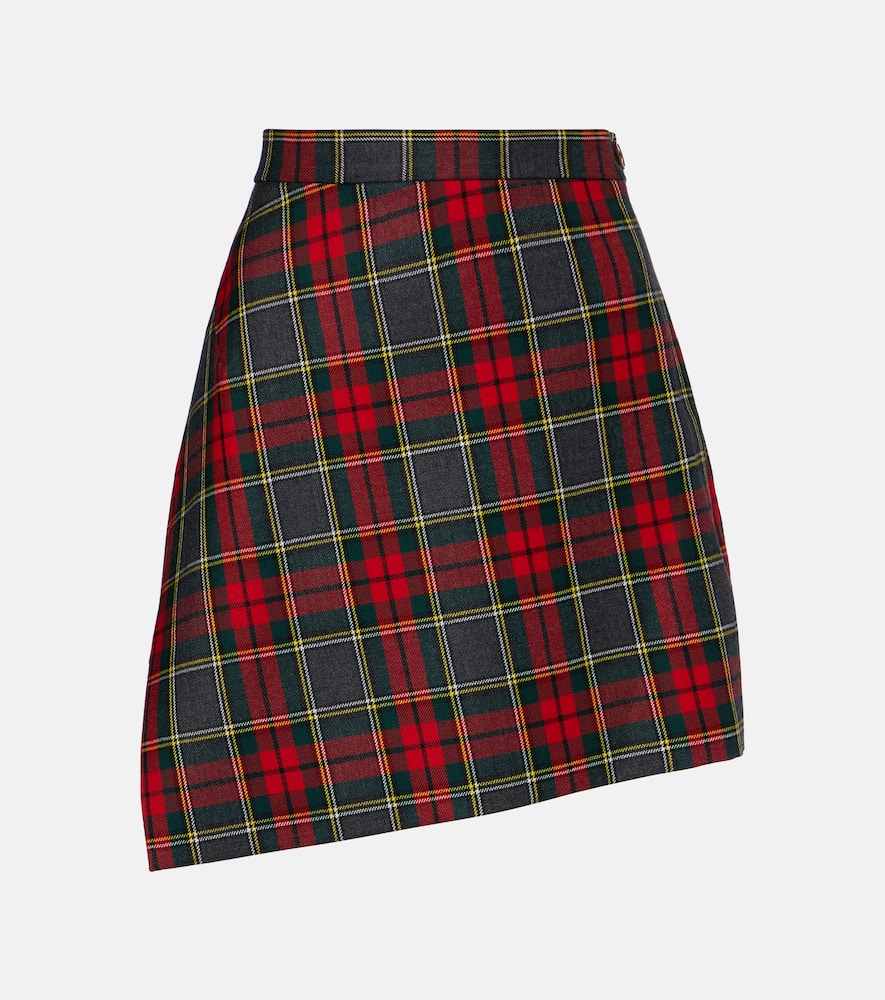 Infinity plaid virgin wool miniskirt
