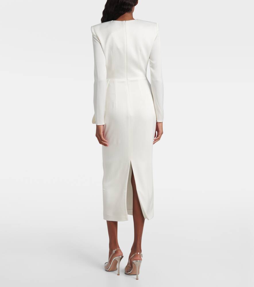 Alex Perry Bow-detail Crêpe Satin Gown In White