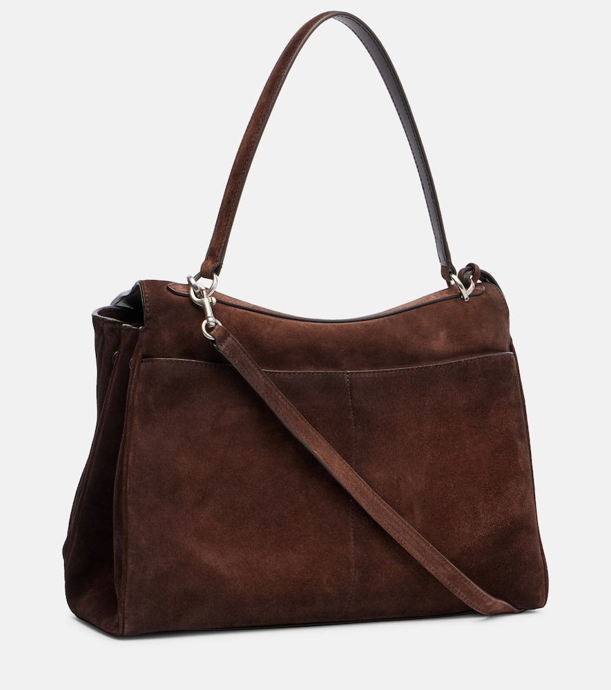 Balenciaga Rodeo Medium Suede Tote Bag In Brown